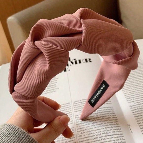 Solid Ruched Wide Minimalist Headband set
